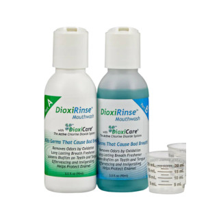 DioxiRinse ústní voda s oxidem chloričitým pro svěží dech – cestovní balení (180ml)